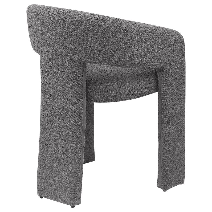 (image for) Eudora Boucle Upholstered Dining Arm Chair Grey