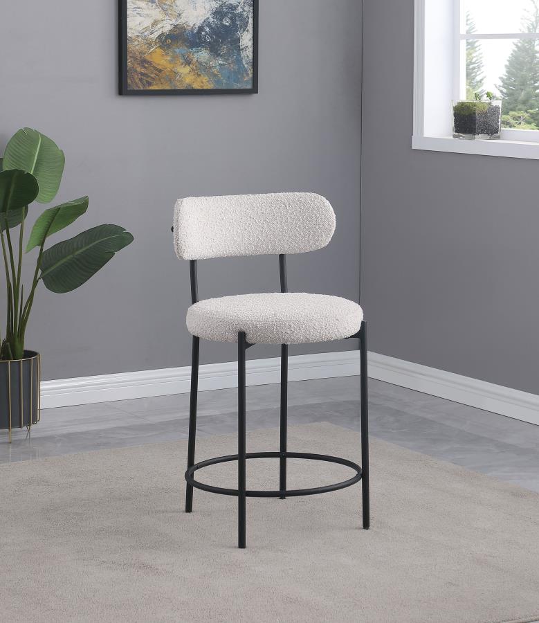 (image for) Viola Boucle Upholstered Counter Chair Cream (Set of 2)