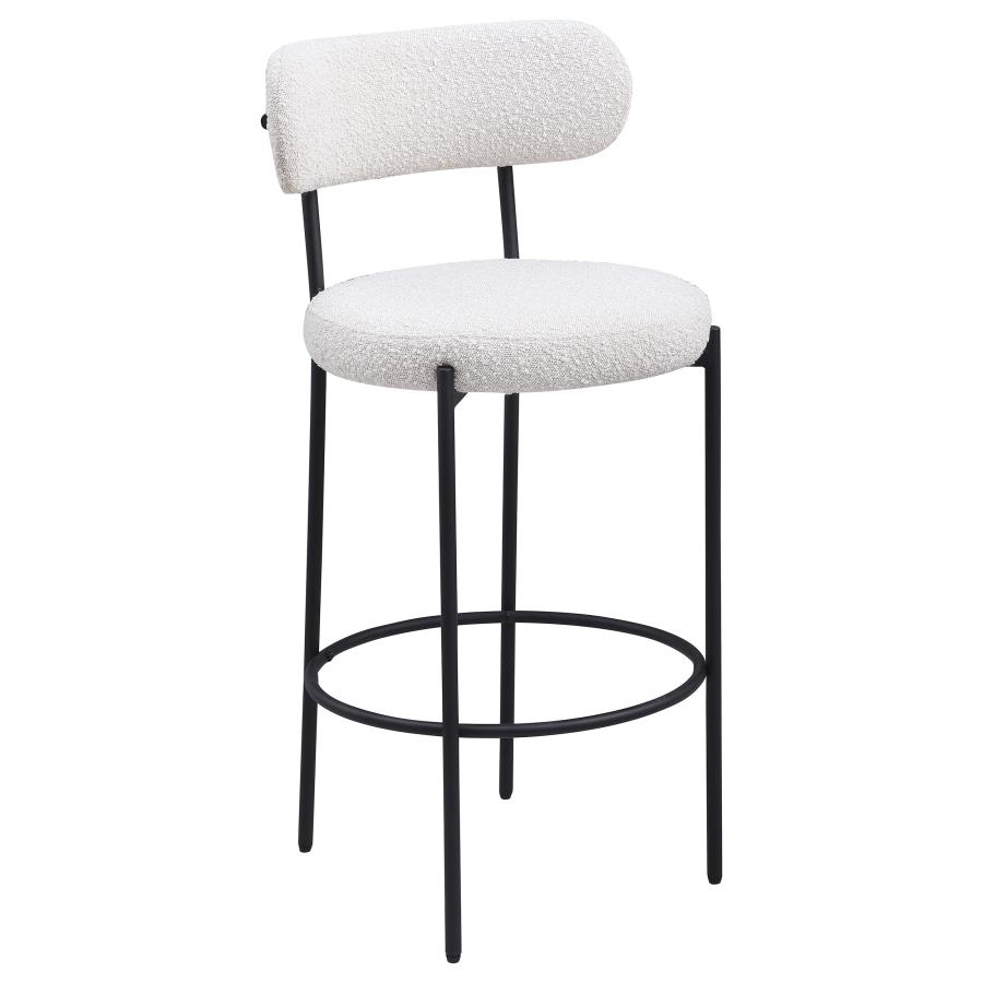 (image for) Viola Boucle Upholstered Bar Chair Cream (Set of 2)