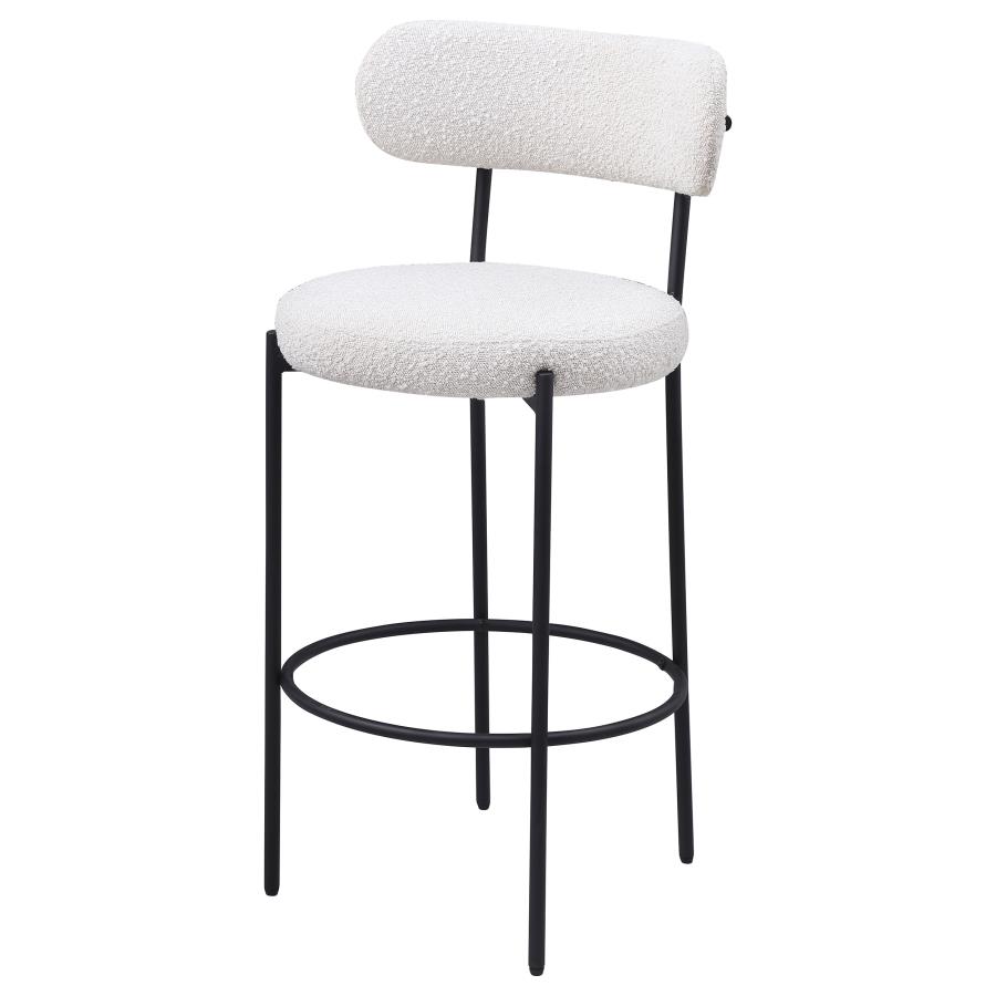 (image for) Viola Boucle Upholstered Bar Chair Cream (Set of 2)