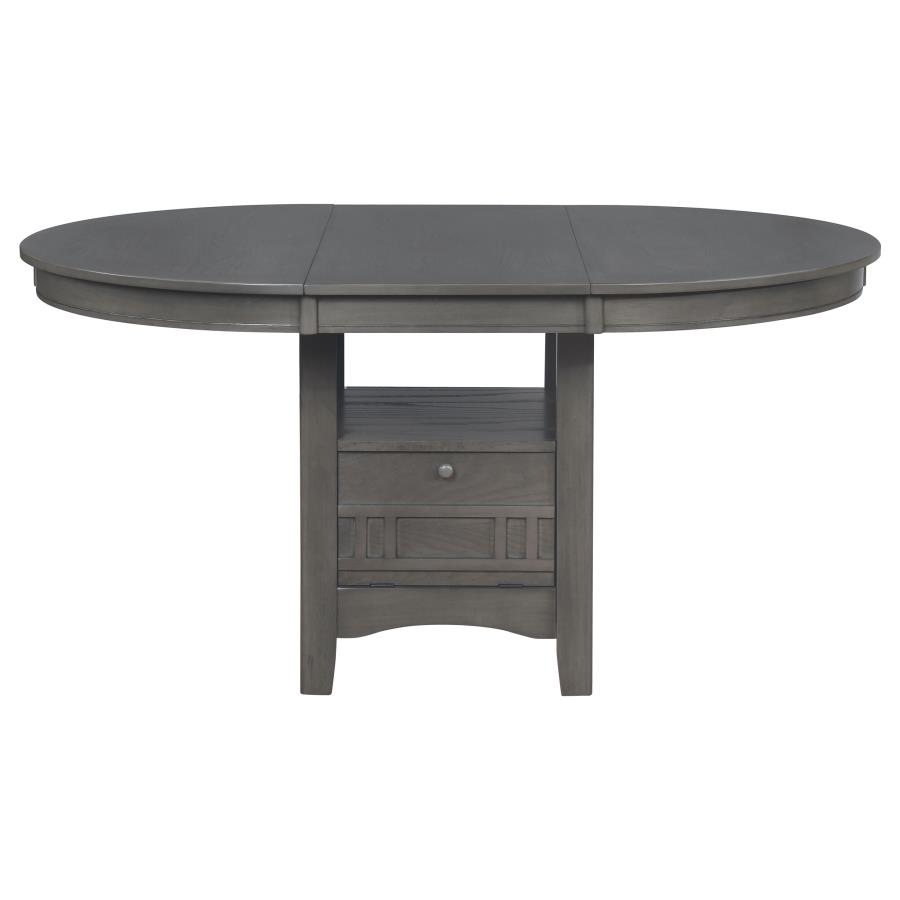 (image for) Lavon Oval 60-inch Extension Leaf Dining Table Medium Grey