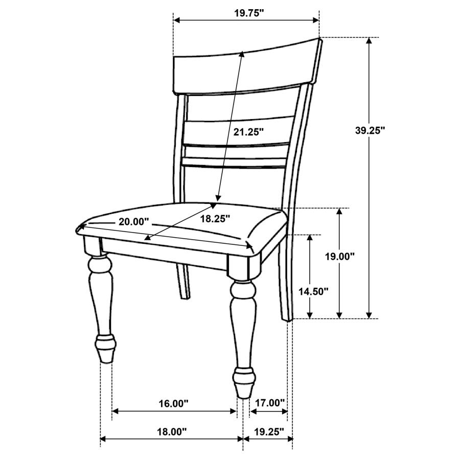 (image for) Bridget Wood Dining Side Chair Charcoal (Set of 2)