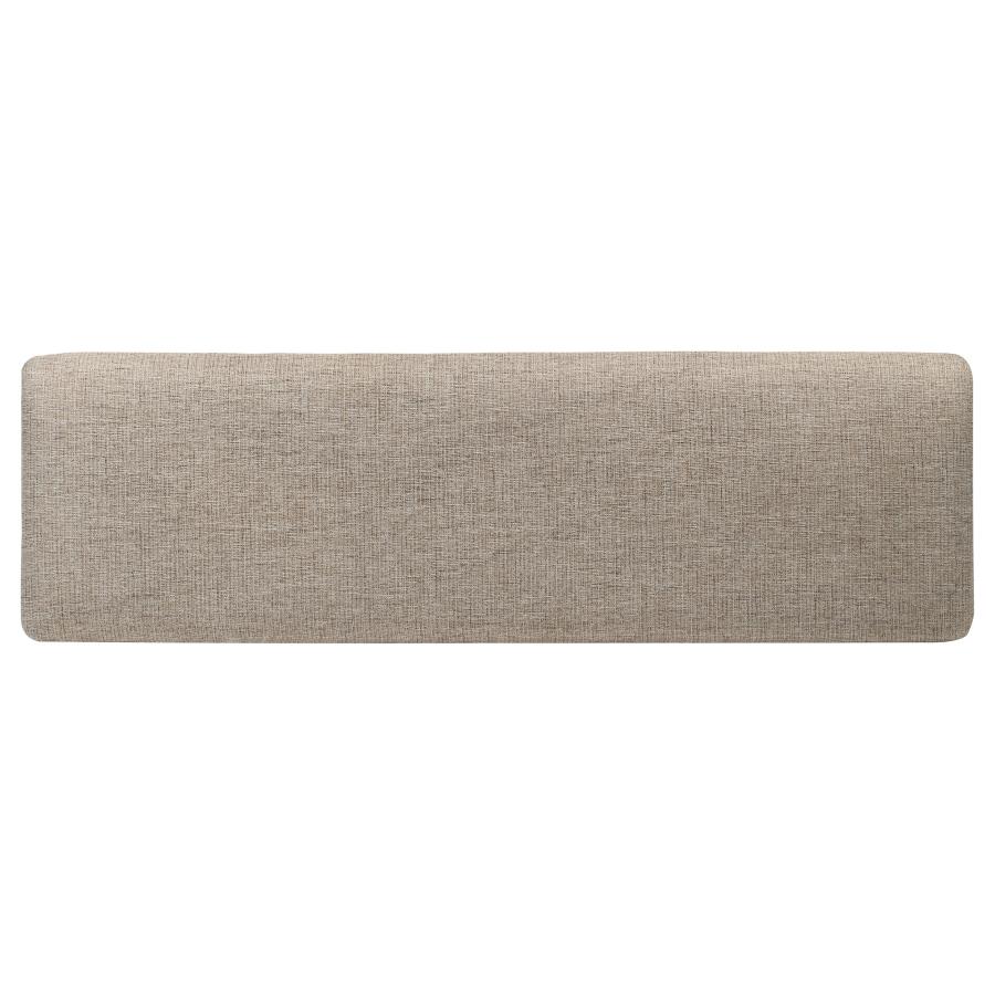 (image for) Bridget Fabric Upholstered Dining Bench Stone and Charcoal