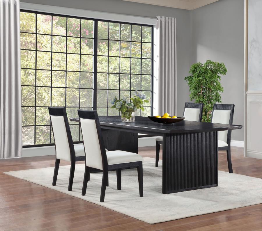 (image for) Brookmead 5-piece Extension Leaf Dining Table Set Black