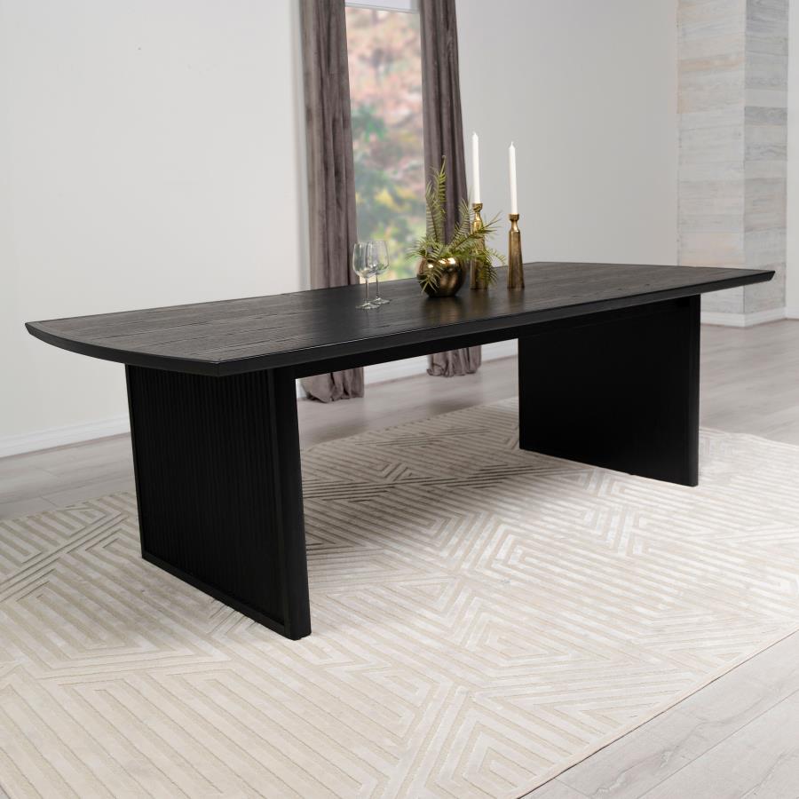 (image for) Brookmead 100-inch Extension Leaf Dining Table Black