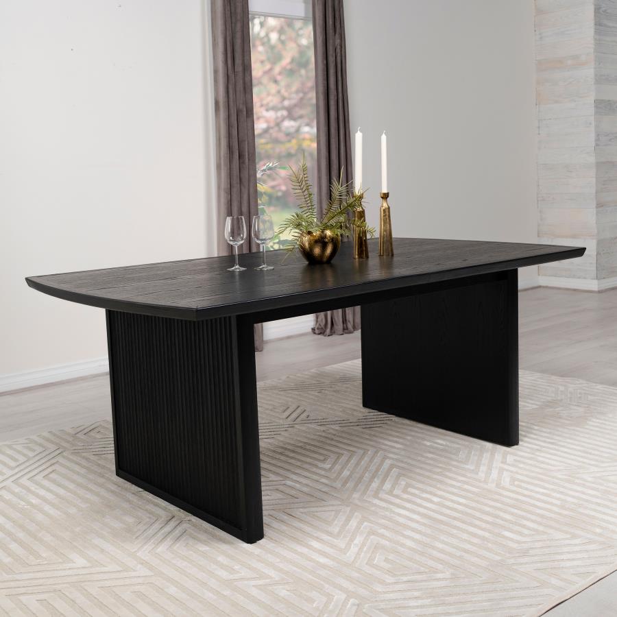 (image for) Brookmead 100-inch Extension Leaf Dining Table Black