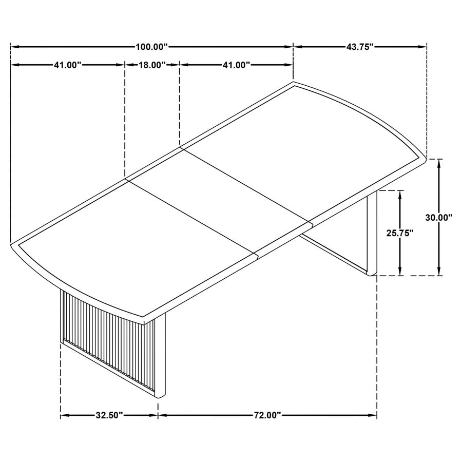 (image for) Brookmead 100-inch Extension Leaf Dining Table Black