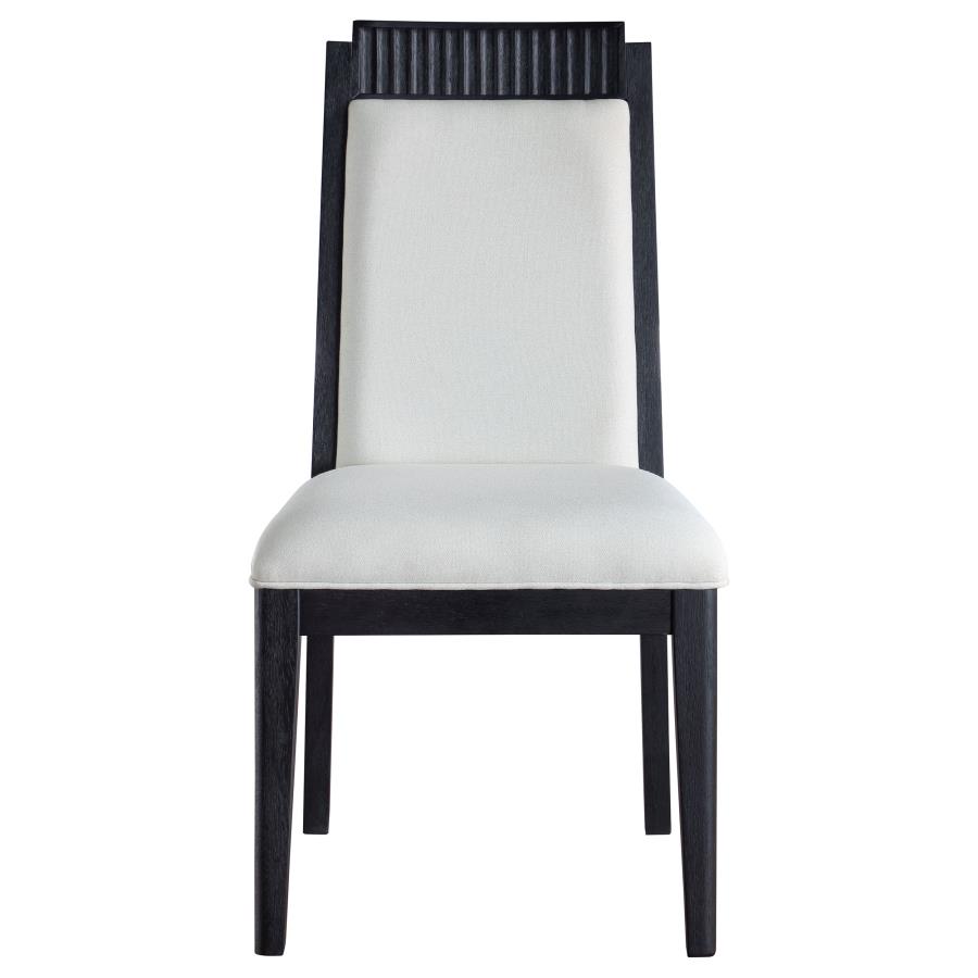 (image for) Brookmead Wood Dining Side Chair Ivory and Black (Set of 2)