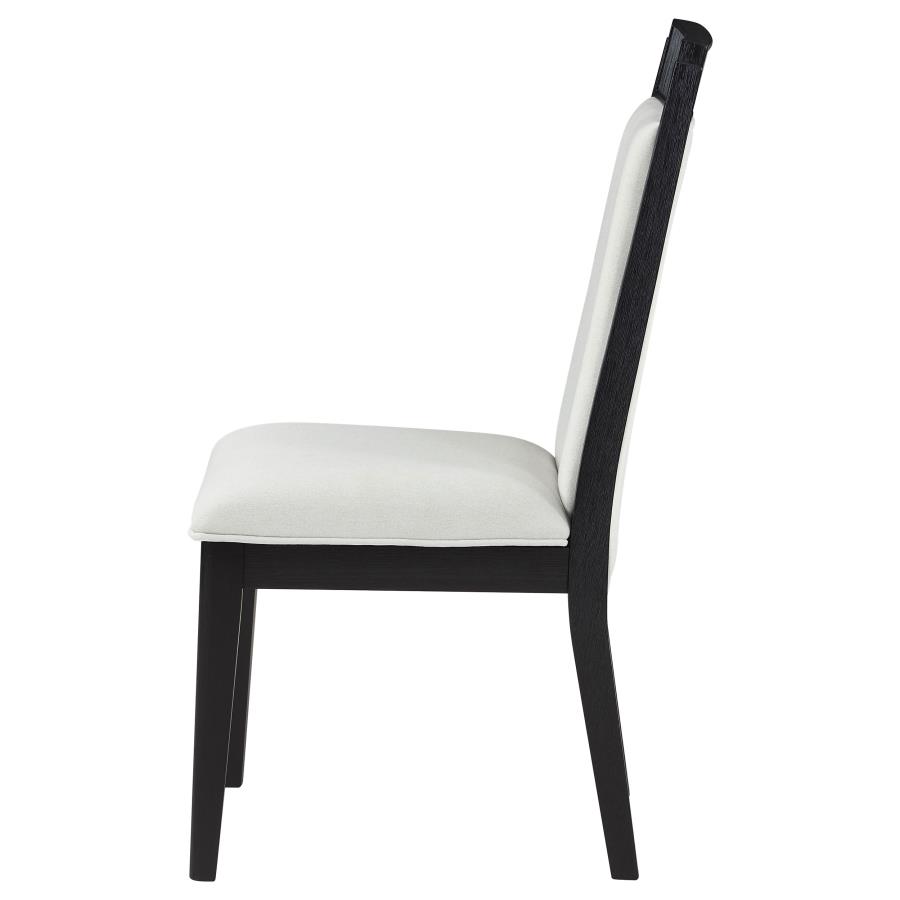 (image for) Brookmead Wood Dining Side Chair Ivory and Black (Set of 2)