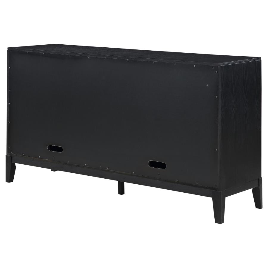 (image for) Brookmead 4-door Sideboard Buffet Storage Cabinet Black