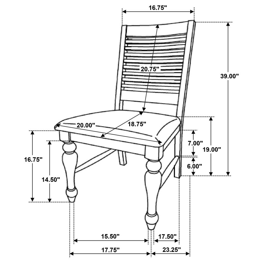 (image for) Aventine Wood Dining Side Chair Vintage White (Set of 2)