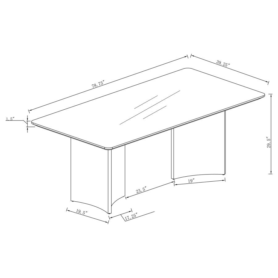 (image for) Tevlin Rectangular 79-inch Marble Top Dining Table White