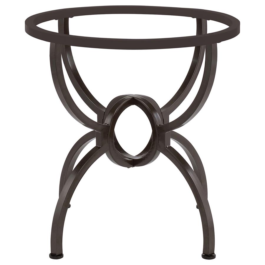 (image for) Aviano Round Metal Dining Table Base Gunmetal