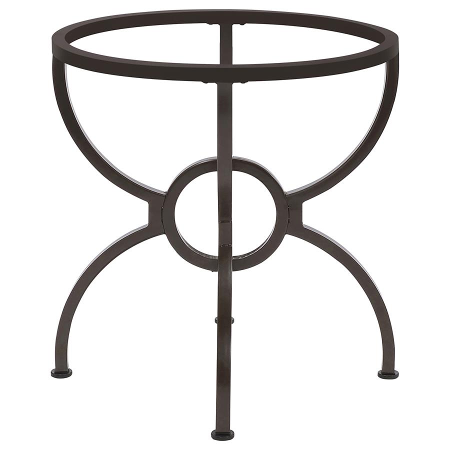 (image for) Aviano Round Metal Dining Table Base Gunmetal