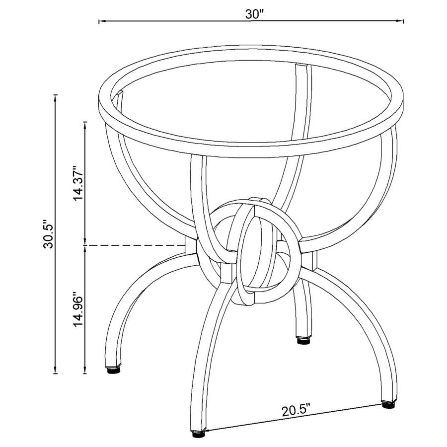 (image for) Aviano Round Metal Dining Table Base Gunmetal