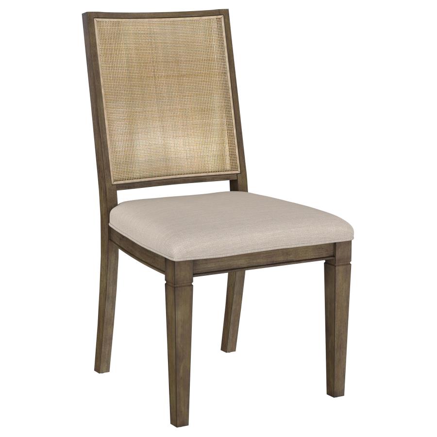 (image for) Matisse Woven Rattan Back Dining Side Chair Brown (Set of 2)