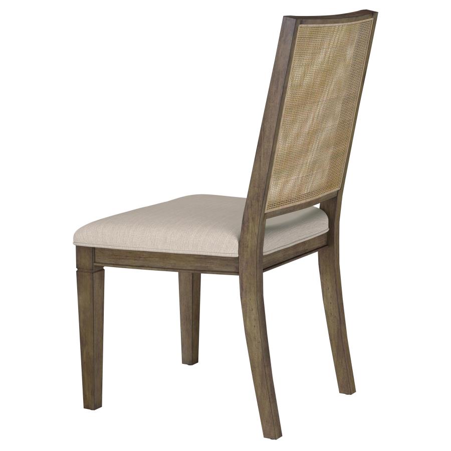 (image for) Matisse Woven Rattan Back Dining Side Chair Brown (Set of 2)