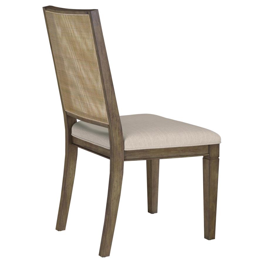 (image for) Matisse Woven Rattan Back Dining Side Chair Brown (Set of 2)