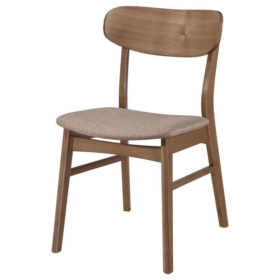 (image for) Dortch Dining Side Chair Walnut and Brown (Set of 2)