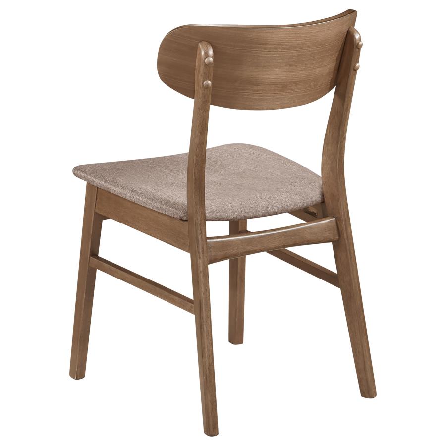 (image for) Dortch Dining Side Chair Walnut and Brown (Set of 2)