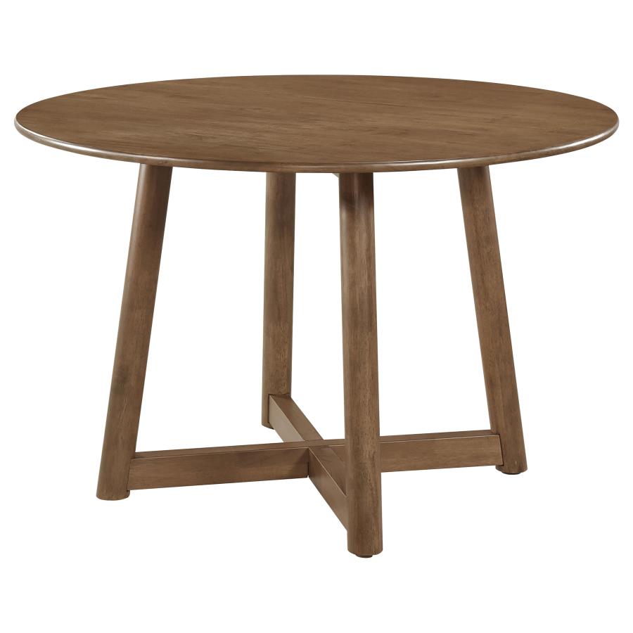 (image for) Dinah 5-piece Round Solid Wood Dining Set Walnut