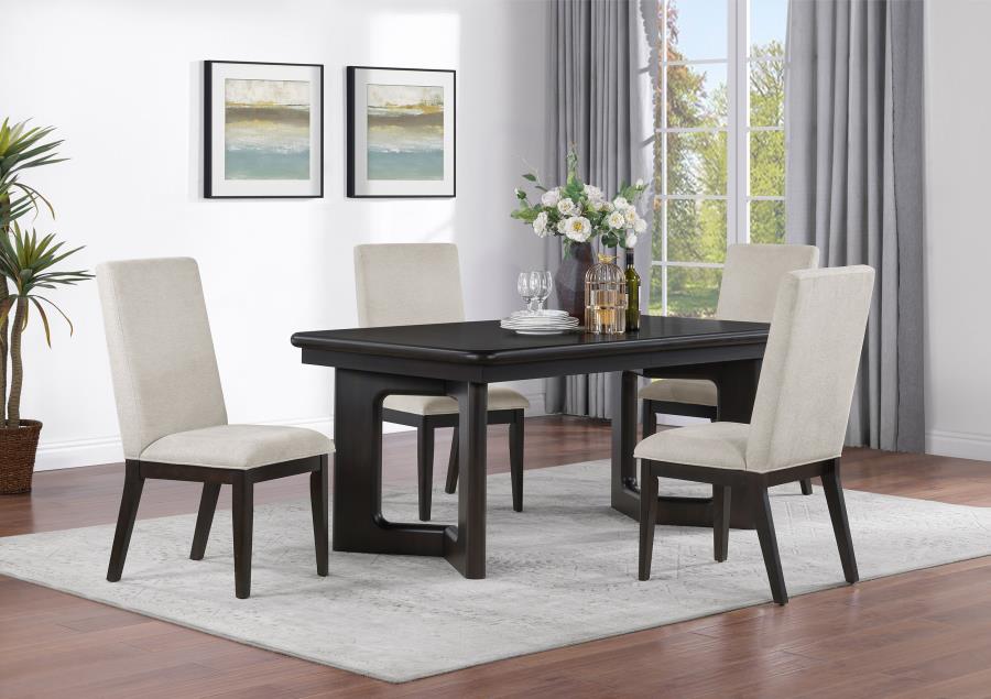 (image for) Hathaway 5-piece Rectangular Dining Table Set Acacia Brown 