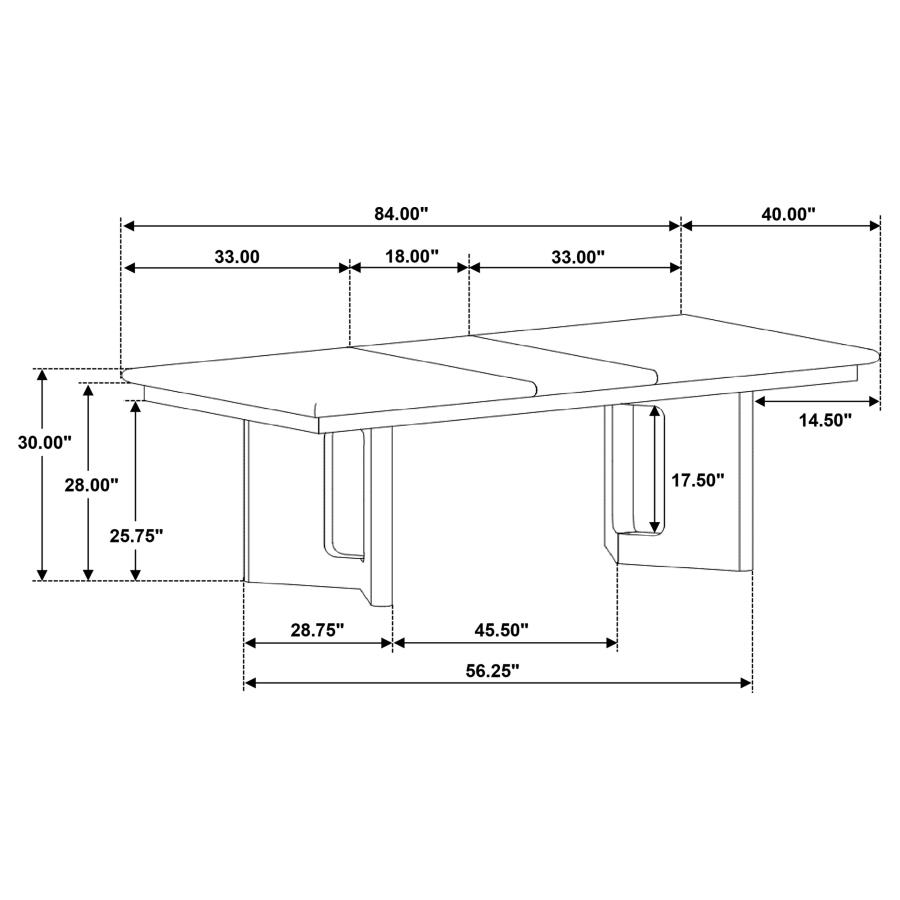 (image for) Hathaway 5-piece Rectangular Dining Table Set Acacia Brown 