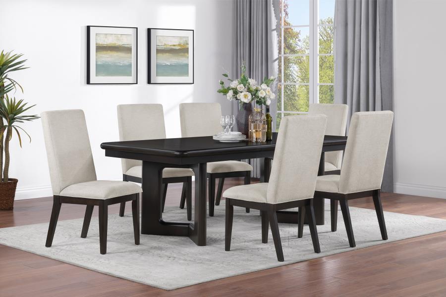 (image for) Hathaway 7-piece Rectangular Dining Table Set Acacia Brown 