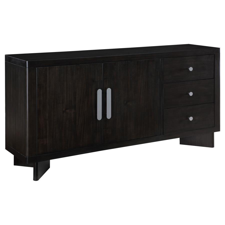 (image for) Hathaway 3-drawer Sideboard Buffet Cabinet Acacia Brown - Click Image to Close