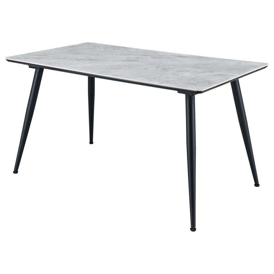 (image for) Dennison Rectangular 55-inch Ceramic Top Dining Table Grey