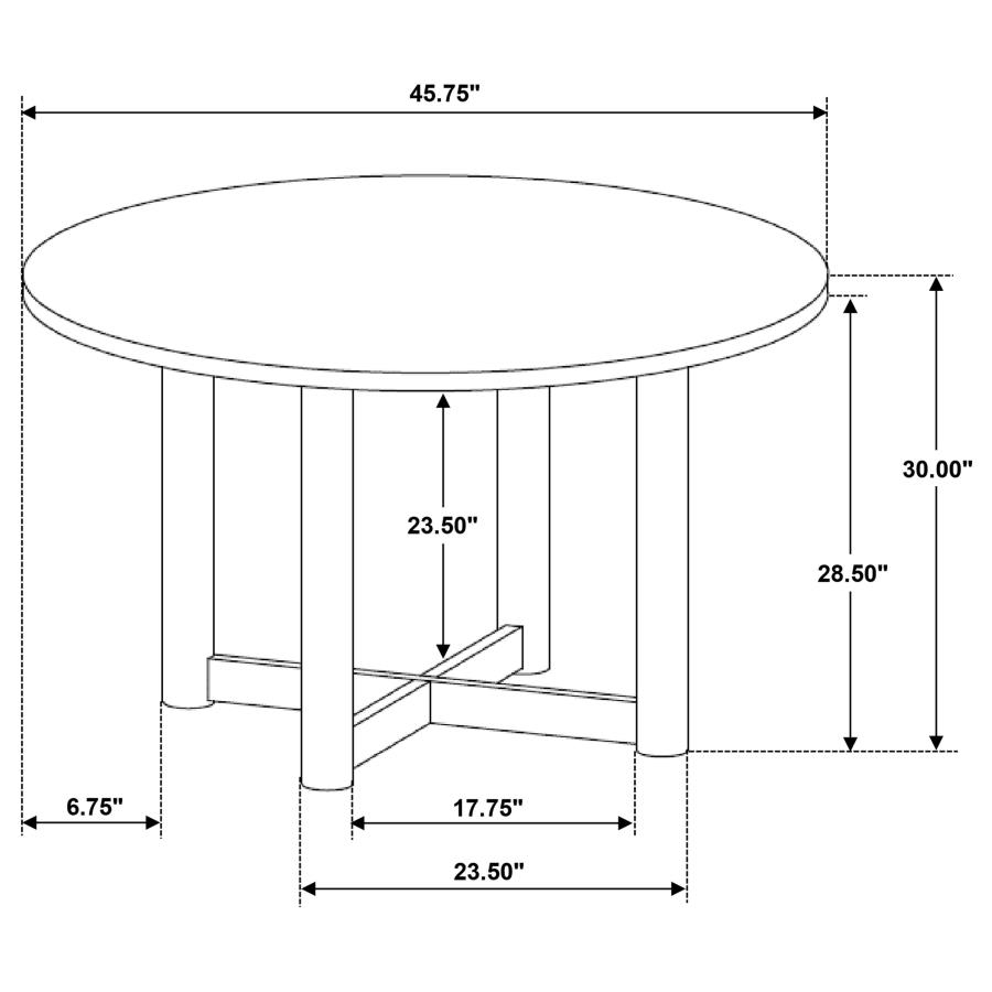 (image for) Biltmore 5-piece 46-inch Round Wood Dining Table Set Walnut