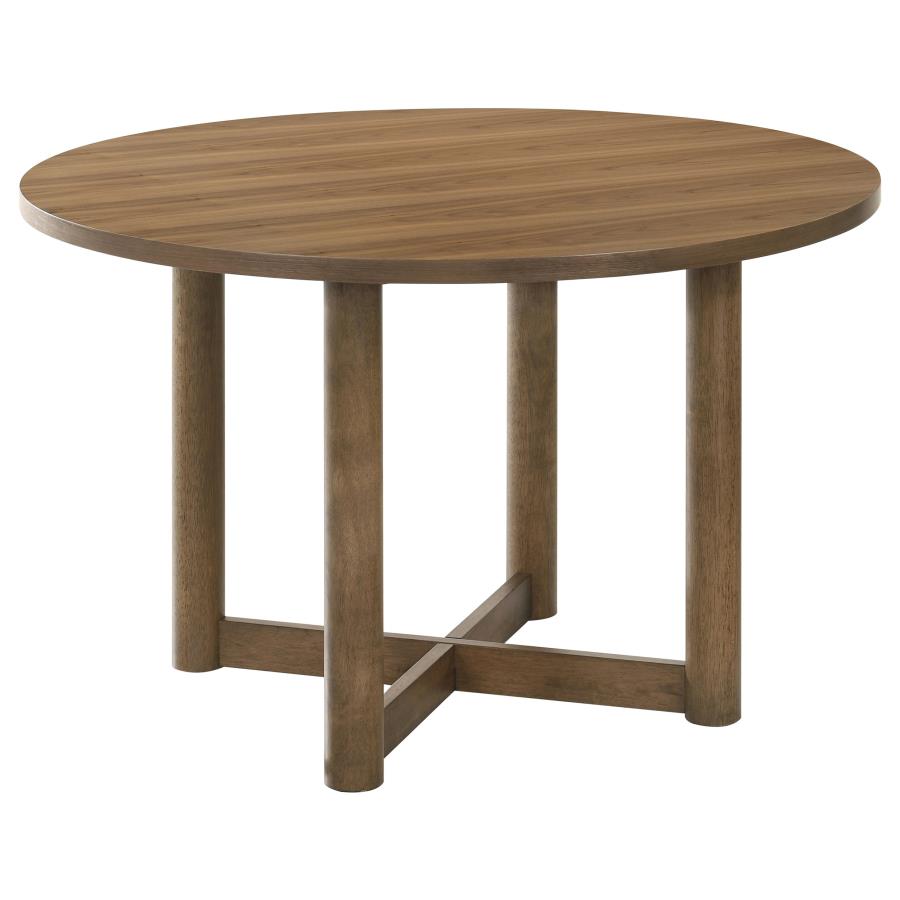 (image for) Biltmore 46-inch Round Wood Dining Table Walnut - Click Image to Close