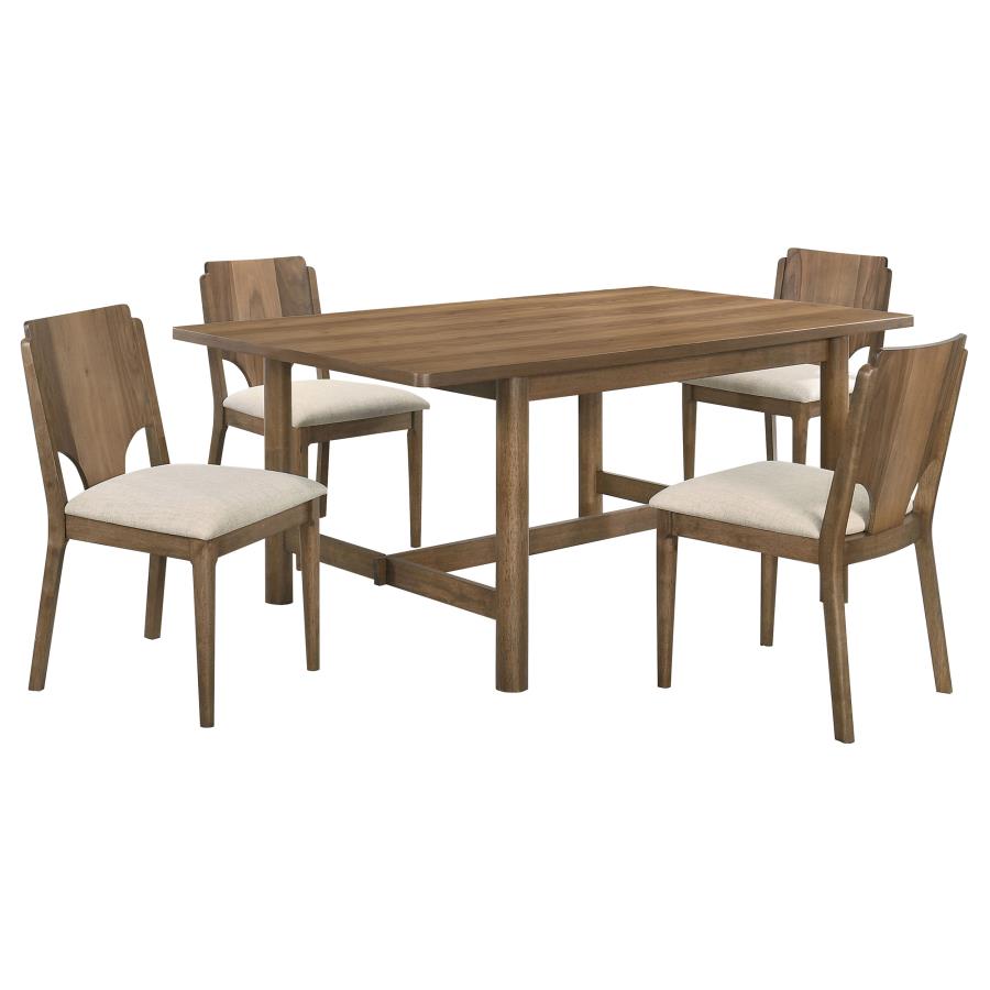 (image for) Biltmore 5-piece 71-inch Rectangular Dining Table Set Walnut