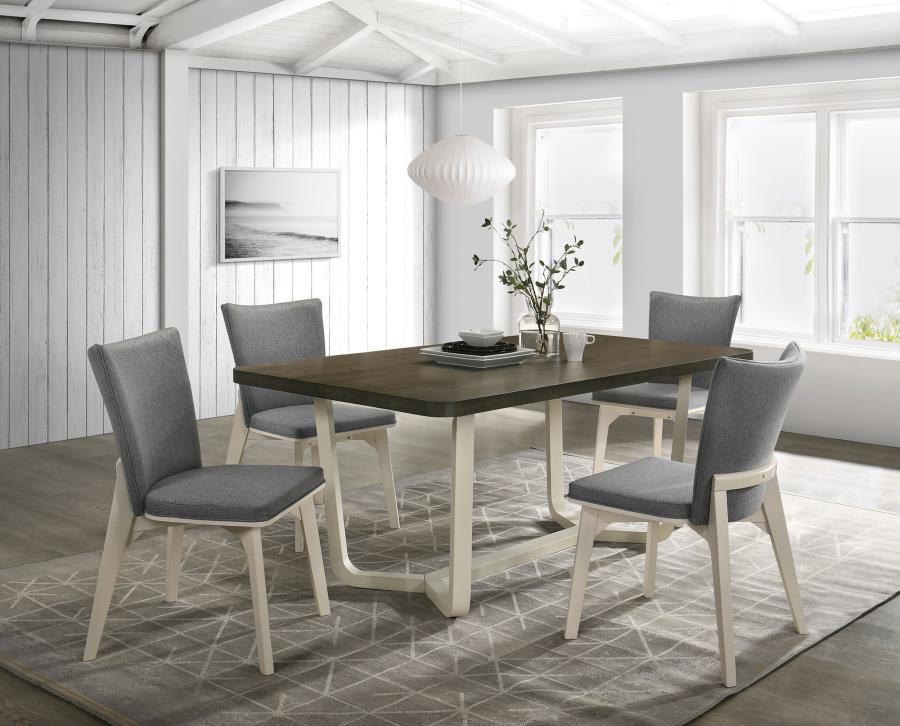 (image for) Biloxi 5-piece 71-inch Rectangular Dining Set Greyish Brown - Click Image to Close