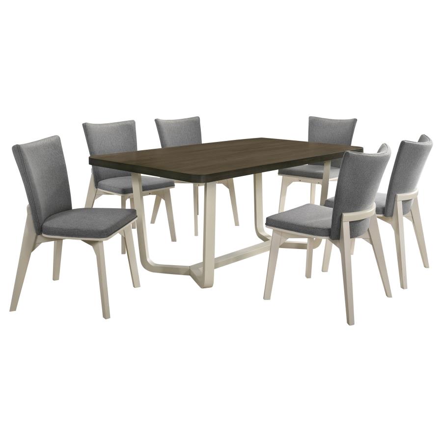 (image for) Biloxi 7-piece 71-inch Rectangular Dining Set Greyish Brown