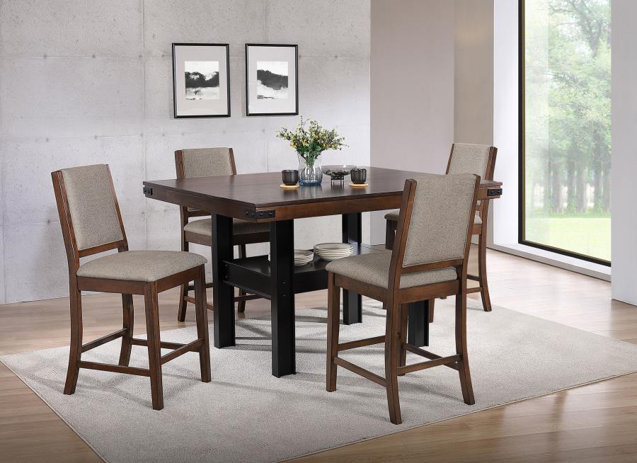 (image for) Patterson 5-piece Counter Height Dining Set Mango Oak - Click Image to Close