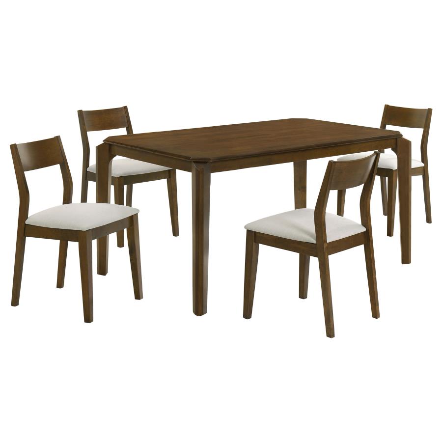 (image for) Almonte 5-piece 59-inch Rectangular Dining Set Dark Brown