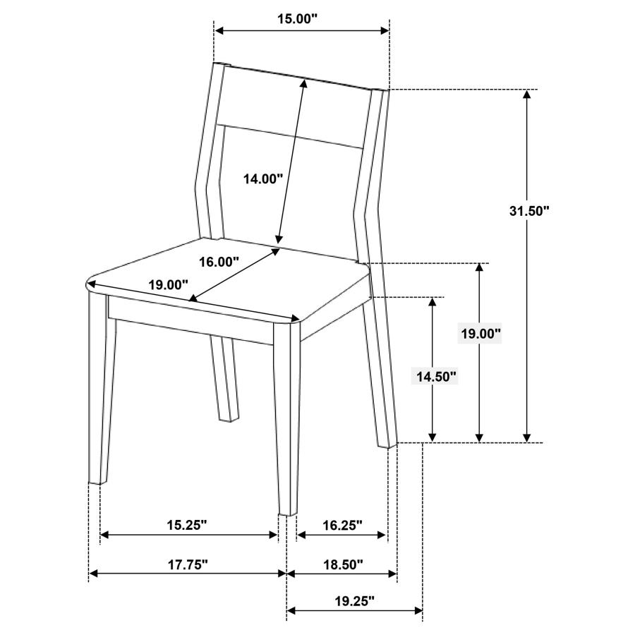 (image for) Almonte 5-piece 59-inch Rectangular Dining Set Dark Brown