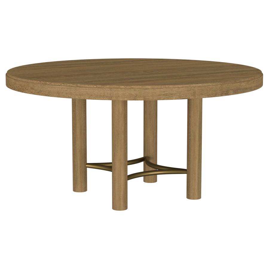 (image for) Arini 60-inch Round Wood Dining Room Table Sand Wash