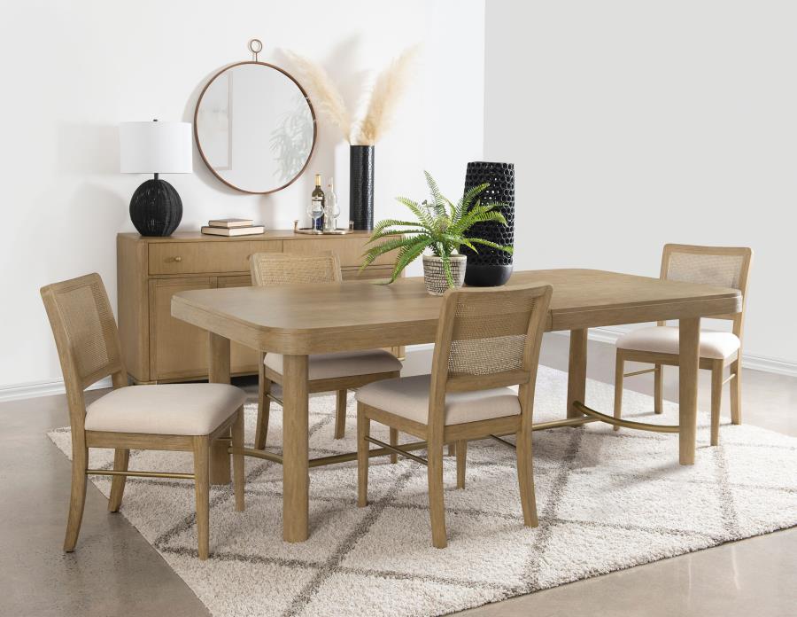 (image for) Arini 5-piece Extension Leaf Dining Table Set Sand Wash