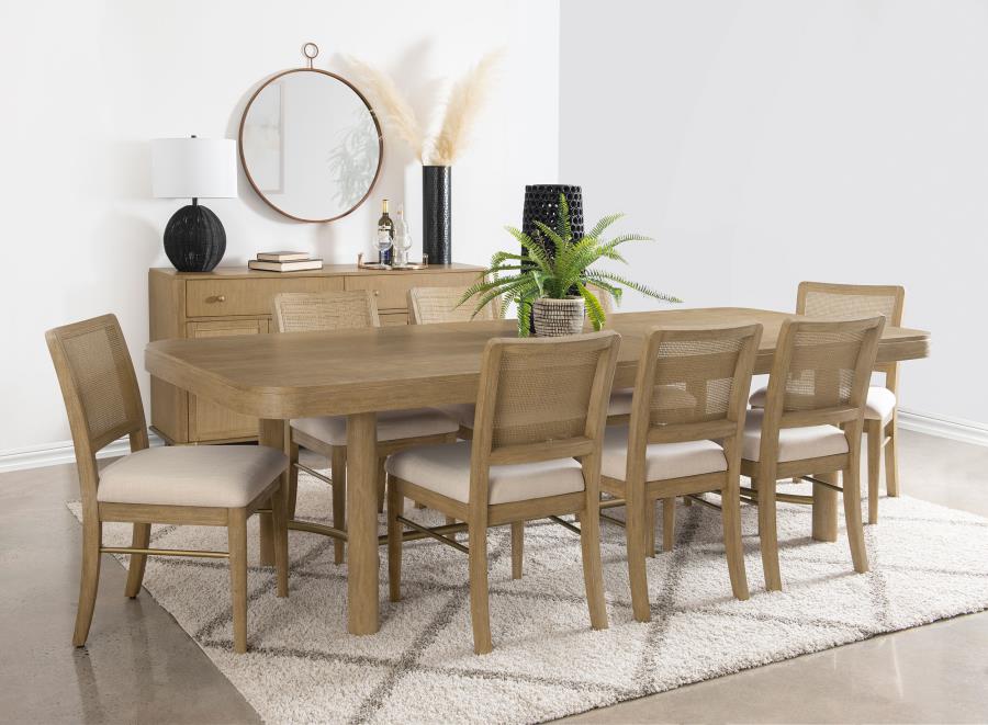 (image for) Arini 9-piece Extension Leaf Dining Table Set Sand Wash