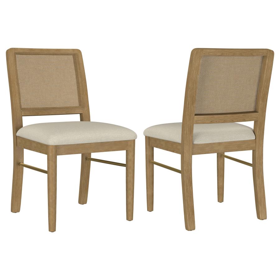 (image for) Arini Rattan Cane Dining Side Chair Sand Wash (Set of 2)