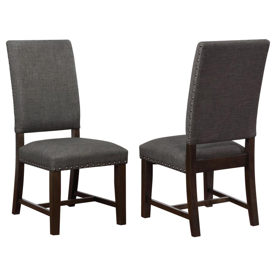 (image for) Twain Upholstered Dining Side Chair Warm Grey (Set of 2)