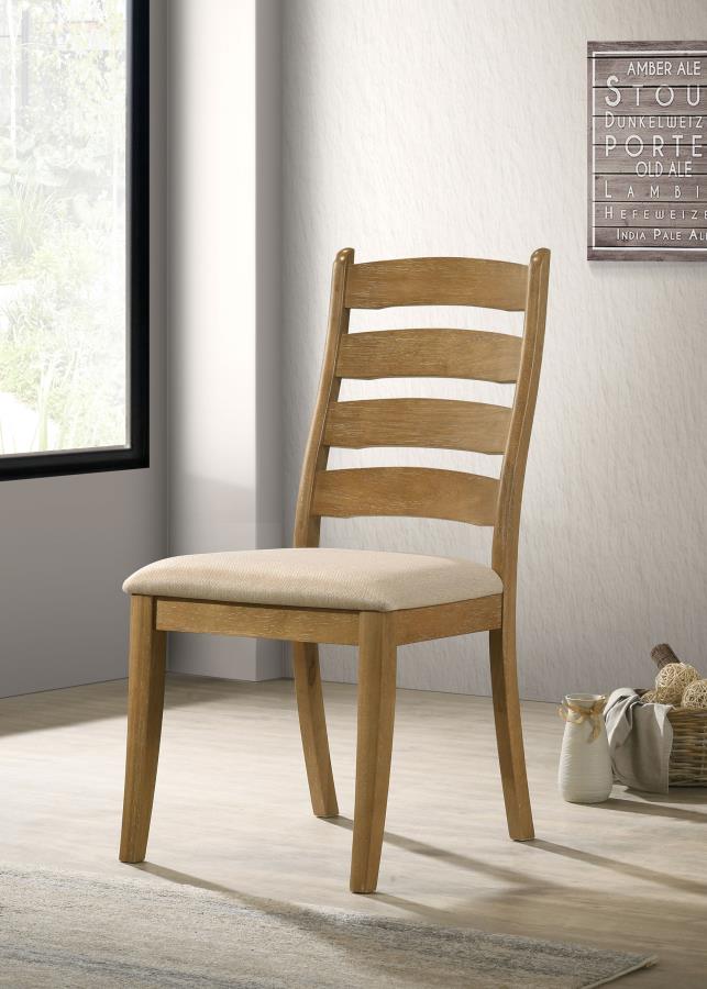 (image for) Danvers Wood Dining Side Chair Brown Oak (Set of 2)