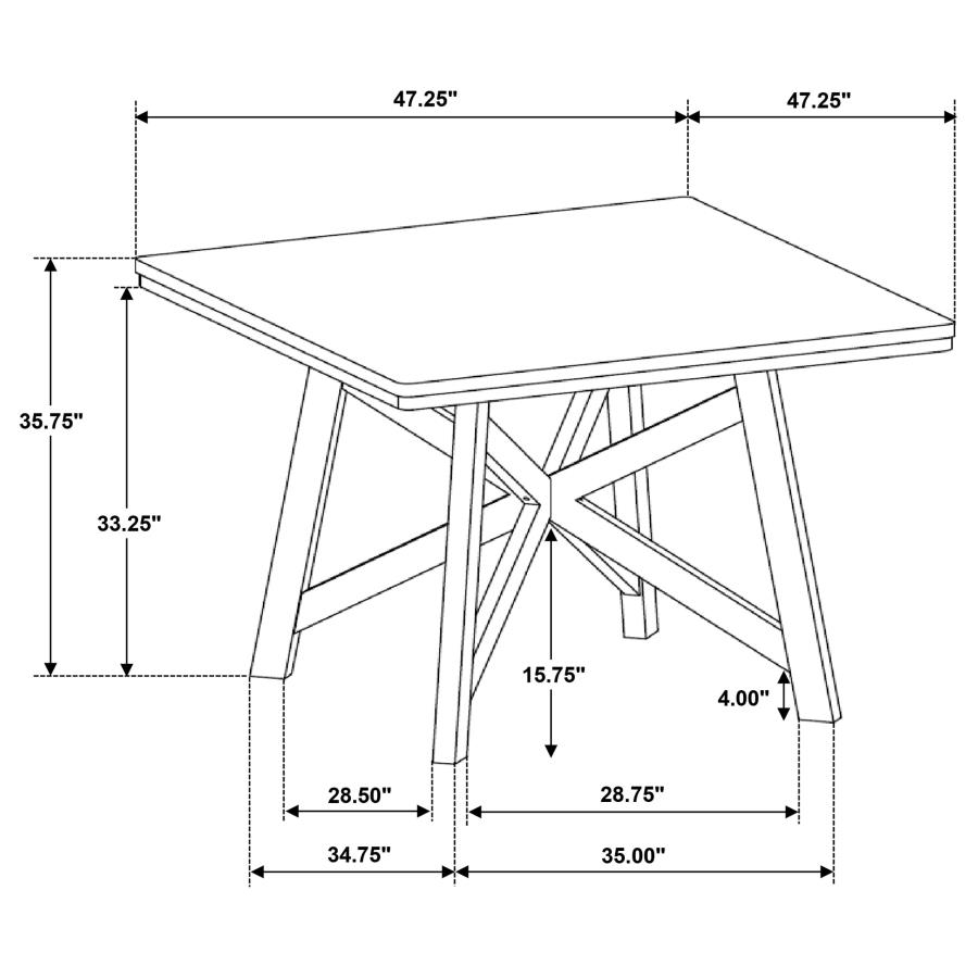 (image for) Canfield 5-piece 47-inch Counter Height Dining Set Brown