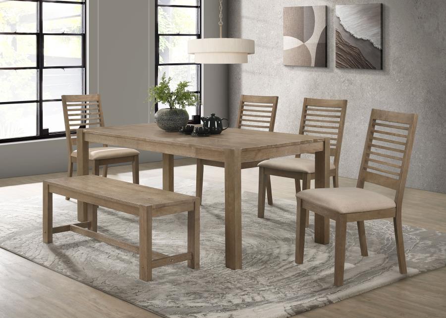 (image for) Scottsdale 71-inch Solid Wood Dining Table Washed Brown