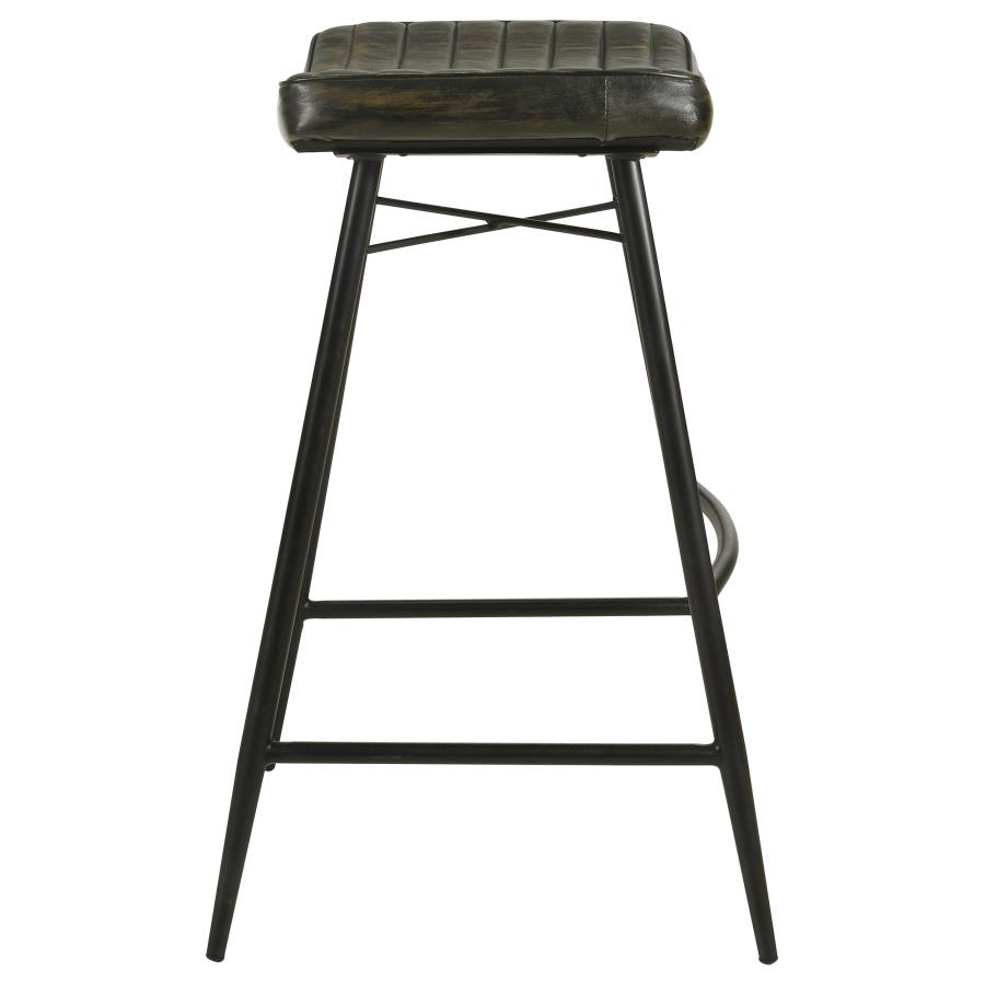 (image for) Bayu Leather Upholstered Bar Stool Espresso (Set of 2)