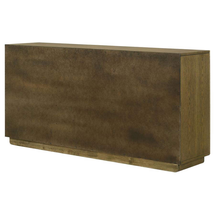 (image for) Castlewood 71-inch Dining Sideboard Buffet Server Brown Oak