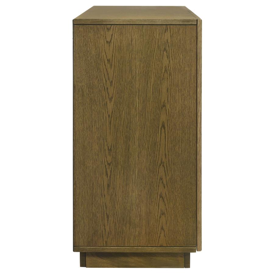 (image for) Castlewood 71-inch Dining Sideboard Buffet Server Brown Oak