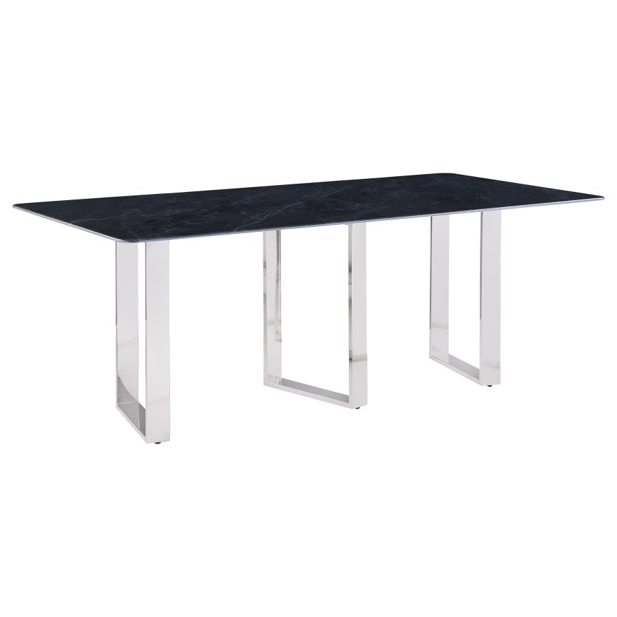 (image for) Desden 79-inch Rectangular Sintered Stone Dining Table Grey